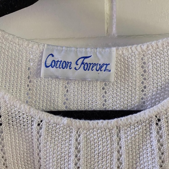 Vintage White Knit Sweater Shirt - Picture 2 of 3